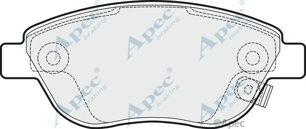 APEC BRAKING stabdžių trinkelių rinkinys, diskinis stabdys PAD1533